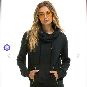 AVIATOR NATION NINJA PULLOVER HOODIE - CHARCOAL